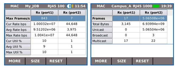 traffic statistics screenshots